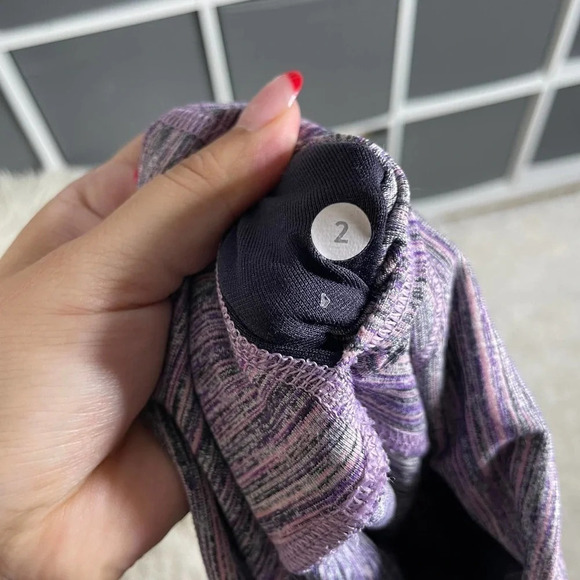 Lululemon High Times Pant Space Dye Camo Tender Violet Black Grape Size 2 - Picture 7 of 7